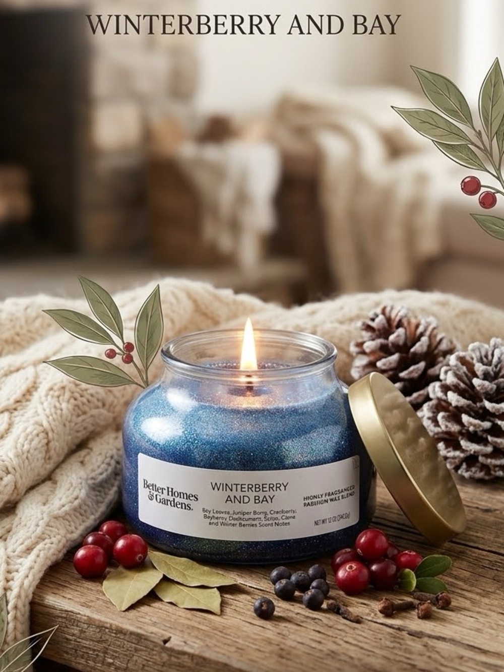 Sparkle Winterberry & Bay Jar Candle